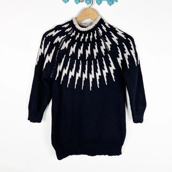 525 America Black and White Turtleneck Sweater - Picture 3 of 8